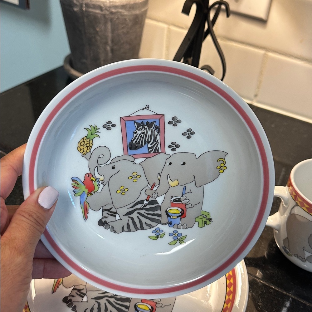 Villeroy & Boch Kiddy Set Switch Porcelain Bowl, plate and cup!